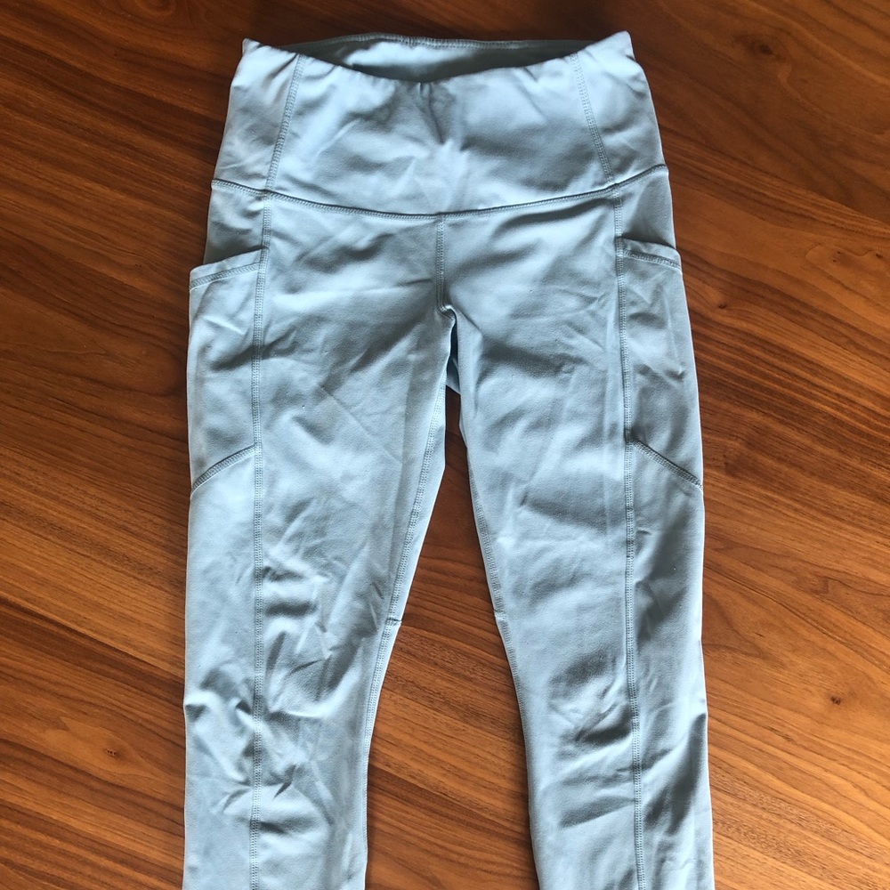 Yogalicious Light Blue Leggings, Size Small